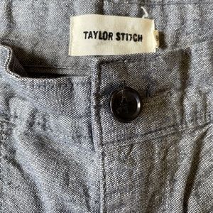 Taylor Stitch Shorts Size 32 100% Cotton Gray Blue